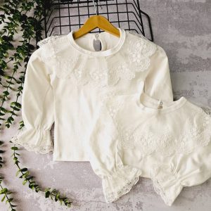 بلوز پنبه یقه گیپور