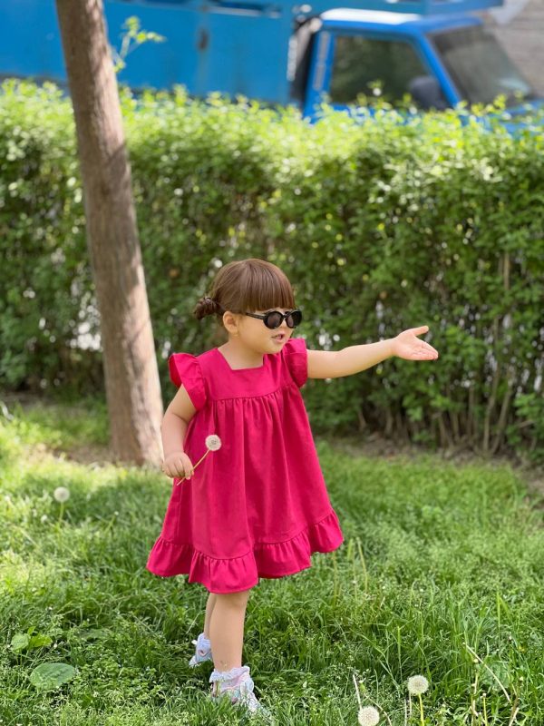 پیراهن لنین چین دار - Image 7