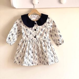 پیراهن لنین گل ریز