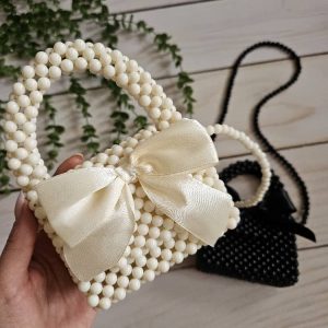 کیف مستطیلی مرواریدی در دار